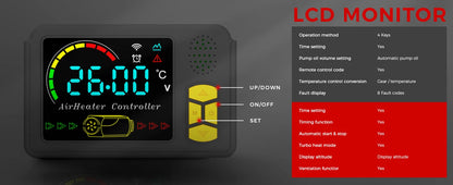 8KW Diesel Air Heater 12V/24V/220V Bluetooth LCD Control Upgrade Internal Cycle for RV Truck Camper Van Parking Heating