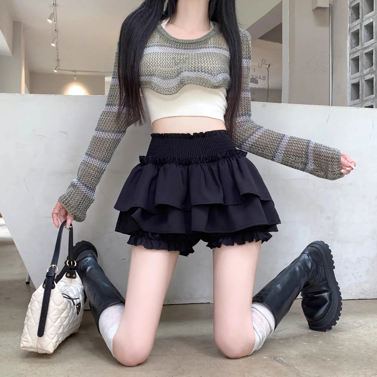 Women‘s High Waist Ballet Cake Skirt 2026 Spring Summer Slimming Short A Line Fluffy Mini Pants Style