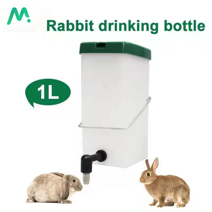 1000ml Rabbit Water bottle with Red Water Bowl Poultry Chick Auto Automatic Drinker for Chicken Duck