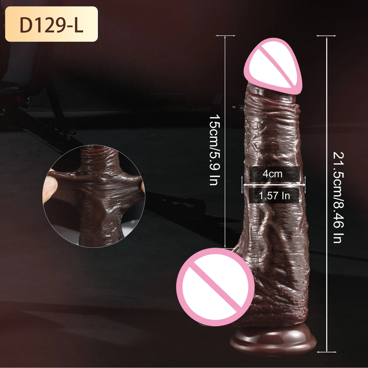 Realistic Sliding Dildo Skin Venis G-spot Stimulate Orgasm Masturbators Soft Penis Big Dick Suction Cup Anal Sex Toys For Women