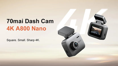 Global Version 70mai Dash Cam A800Nano 4K Image HDR GPS ADAS 24H Parking  70mai A800Nano True 4K Car DVR