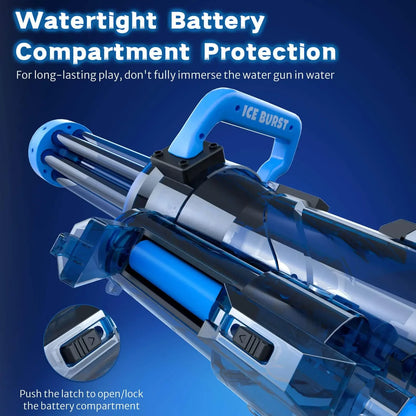 2025 The Strongest Gatling Electric Water Gun Toy, Summer Beach Pool Battle Light Shooting Water Gun Boy Adult Children Gifts