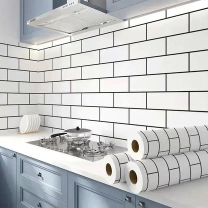 80CM Kitchen Oil-proof Sticker High Temperature Resistance Waterproof Self-adhesive Wall Stickers Wall Decor Kitchen Wallpaper
