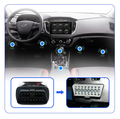 Junsun Mini Auto Scanner ELM327 Bluetooth 4.0 compatible OBD2 V3 Adapter Car Diagnostic Tool Scan Tool for Car Accessories