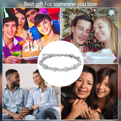 Original 925 Sterling Silver Starry Sky Bubble Bracelet For Women Fine Anniversary Valentine's Day Jewelry Gifts