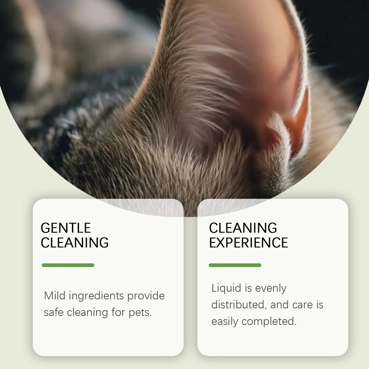 Pet Ear Cleaner Liquid for Dogs Cats Gentle Ear Wash Drops Removes Dirt Earwax buildup Deodorizer for Daily Ear Care Cleaning 50