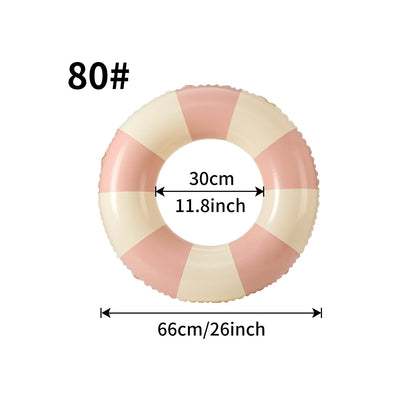 1PC Ins Style Macaron Inflatable Swimming Ring Adult Thickened Pool Float Summer Pool Party Water Toy