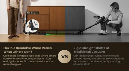 Proscenic P20 OnePass Cordless Vacuum Cleaner, 70000Pa Suction, 70-Min Runtime, 680W Brushless Motor, Wet & Dry Cleaning 3 Sold