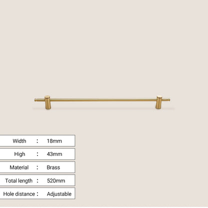 Brass long handle Nordic pure copper modern pulls simple gold light luxury pulls cabinet adjustable long handle cabinet handle