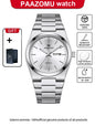 PAAZOMU Fashion Men's Quartz Watch Stainless Steel Waterproof Luminous Man Watch Chronograph Date Multifunction Watches For Men