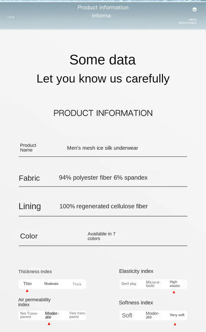 Men Boxers Men's Underwear 3A Antibacterial Underpants Ice Silk Men Boxer Shorts Breathable Elastic Male Panties Plus Size L-6XL