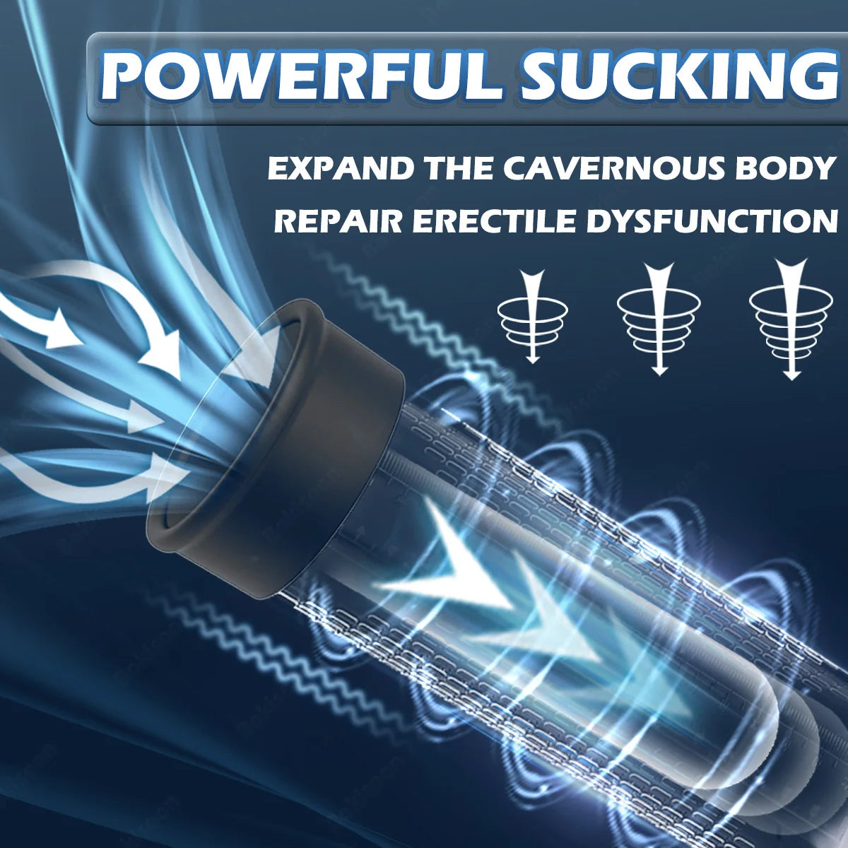 IPX7 Waterproof Electric Penis Pump for Enlargement Man Vacuum Pump Enlargement Extend Pump 4 Suction Levels 2 Silicone Sleeves