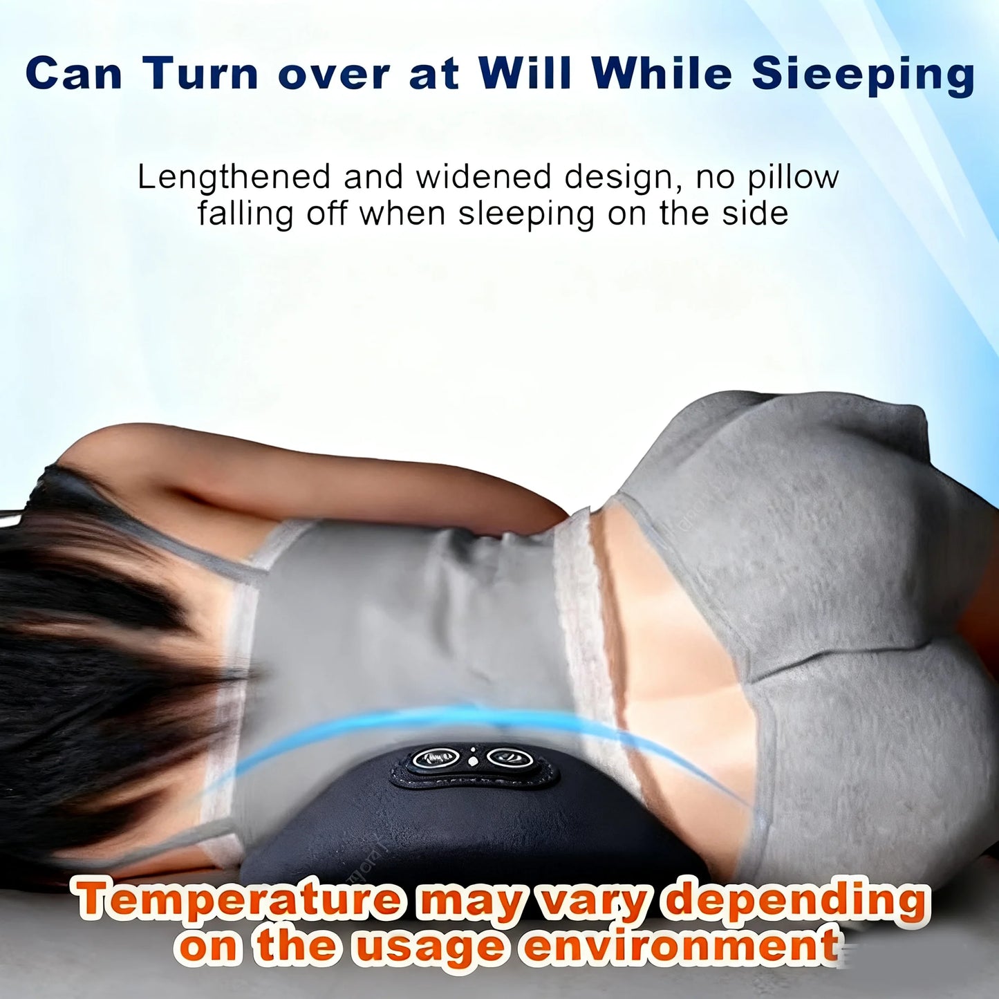 NEW 3-in-1 Back Massager Heat Vibration for Back Pain Relief Herniated Disc Stretch Support Traction Lower Back Massage Pillow