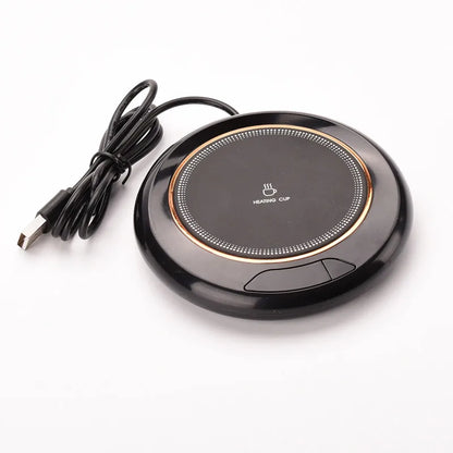 USB Thermostatic Heating Coaster for Home 3-Speed Adjustable Constant Temperature 55-65-75 Degrees Cappuccino Warmer