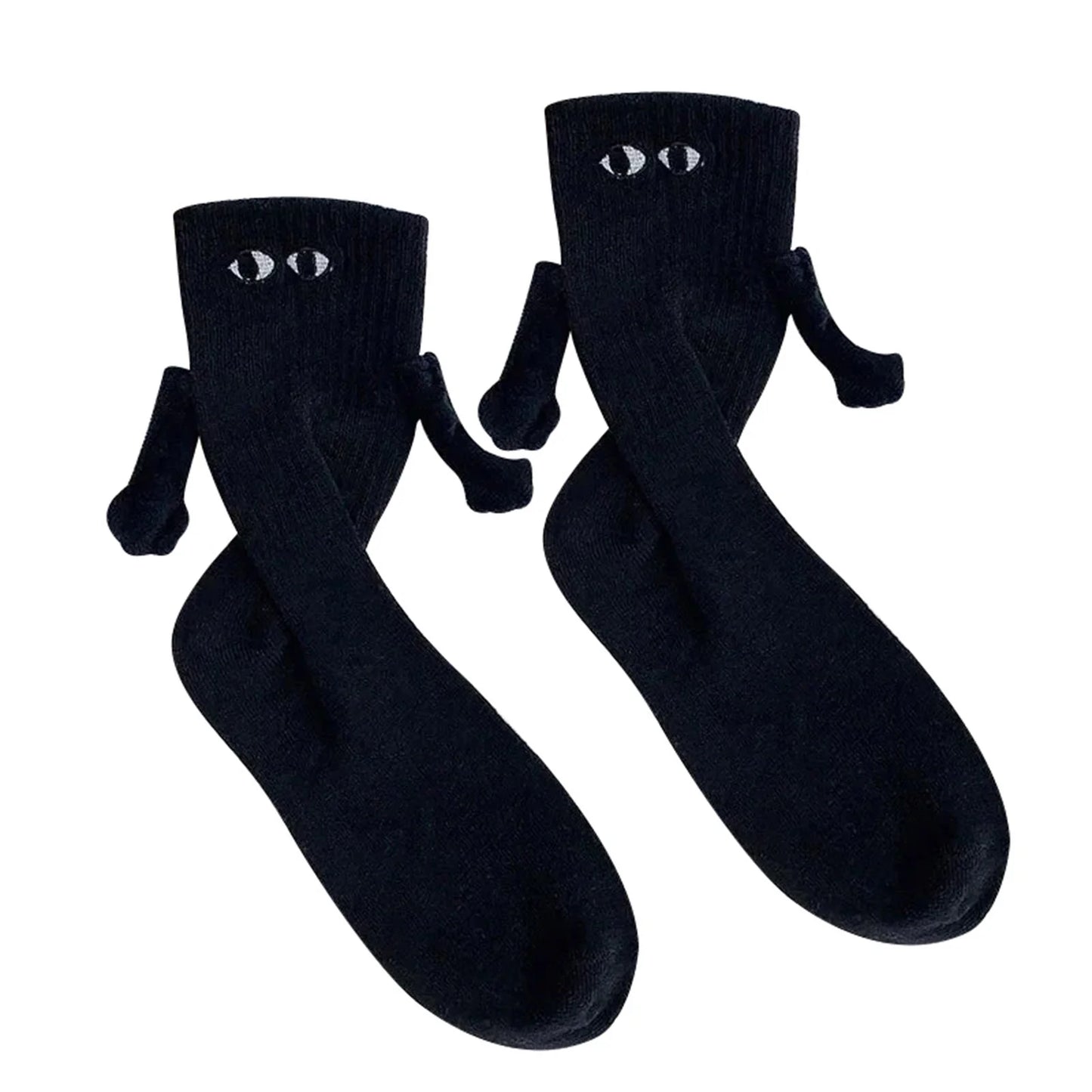 Fashion Magnetic Holding Hands Socks All-match High Elastic Couple Socks For Spring Home Mid Tube Socks Breathable Sports