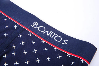 4pcs Cotton Boxer Shorts Soft Men's Panties BONITOS Letter Waistband Men Underpants Boxer Briefs Sexy Underwear for Man Boxers