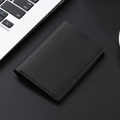 Homefish Solid Color PU Leather Small Wallet for Short Simple Women's Purse with Buttons Ultra Thin Credit Card Bag Coin Purse