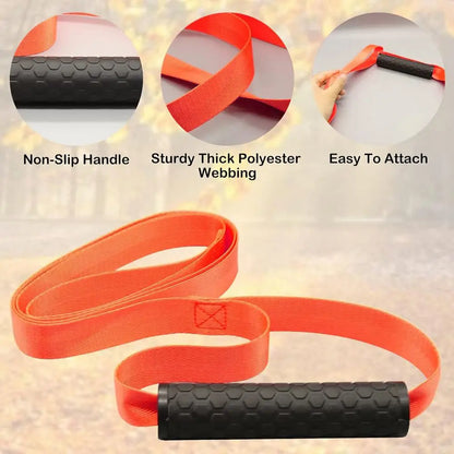 Deer Drag Harness Heavy Duty Deer Dragging Rope Deer Tow Strap Harness for Safety and Durability Orange Deer Pulling Accessories