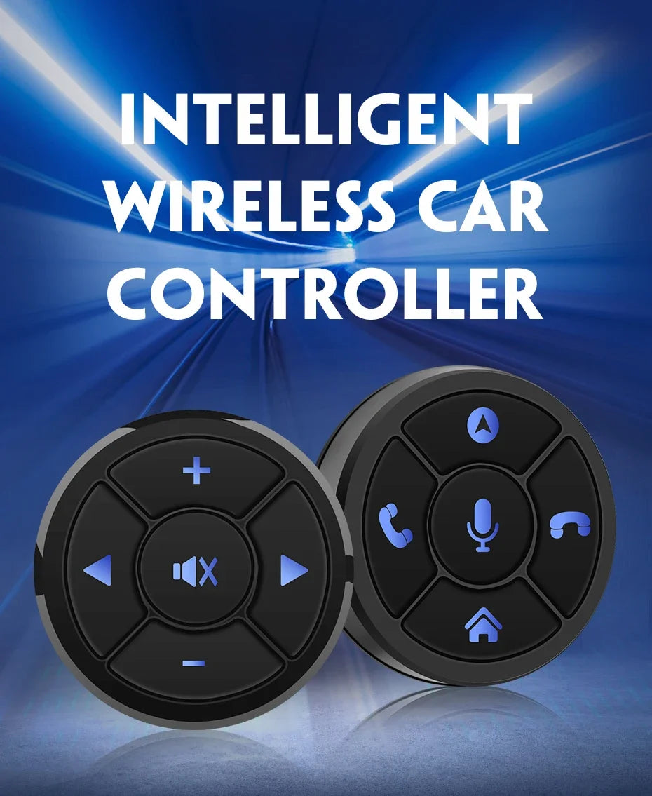 Junsun Universal Car Wireless Steering Wheel Control Button for for Android Autoradio 10 Key Functions Controller With LED Light