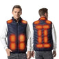 Men USB Infrared 17 Heating Areas Vest Jacket Men Winter Electric Heated Vest Waistcoat For Sports Hiking Oversized 5XL