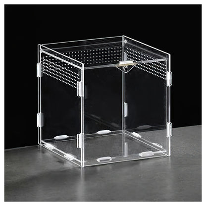 Hermit Crab Reptile Breeding Box Portable Magnetic Absorption Acrylic Transparent Mini Pet Houses For Scorpions Frogs Turtles