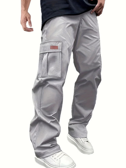 2026 Amazon Summer New Men's Work Pants European and American Independent Station Drawstring Multi Pocket Casual Pants