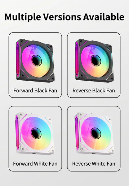 Teucer 12cm Silent PWM Control Fan 5V 3Pin ARGB with AURA SYNC 4Pin Chassis Fan for PC Case Water Cooling