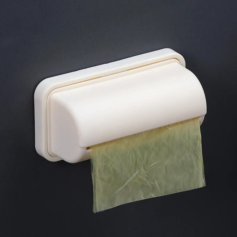 Garbage Bag Storage Box Cling Film Container Wall Mounted Trash Bags Holder Kitchen Plastic Bags Dispenser Bathroom Organization