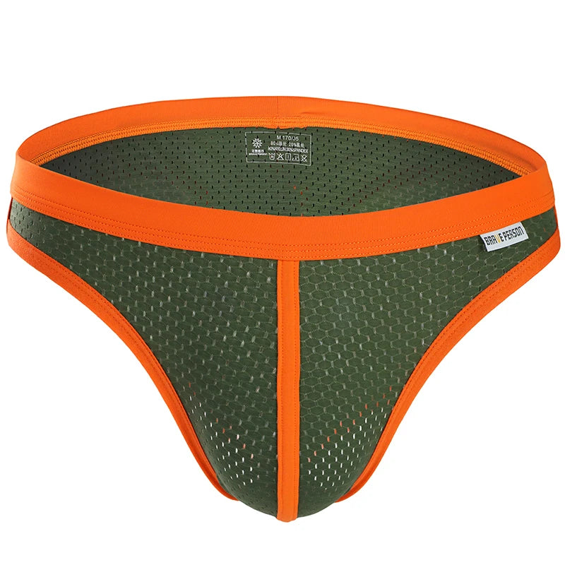 Men's New Nylon Solid Beachwear Briefs Bikini Men Low Rise Sexy Briefs Board Shorts Surfing Wear