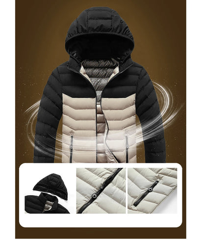 Winter Men's Bomber Padded Jacket Casual Men Cotton Thicken Warm Hooded Parkas Coats Male Thermal Windbreaker Jackets Clothing