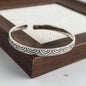 100% Solid 925 Sterling Silver Retro Bracelet for Women Men Vintage Handmade Flower Patern Bracelet Birthday Gift