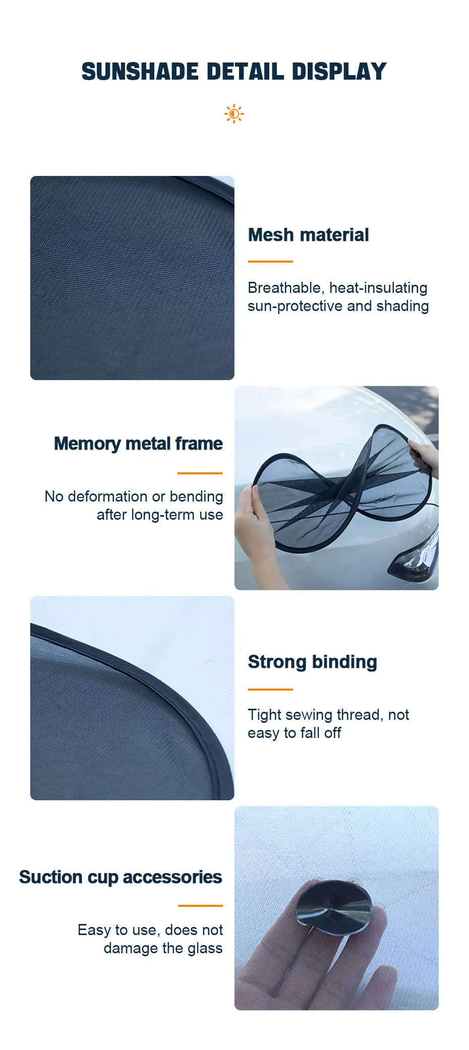 BLALION Car Sunshade Covers Cover Universal Windscreen Folding Visor Reflector Windshield Auto Sun Shade Protector Accessories