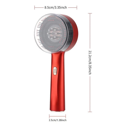 Electric Head Massage Comb Vibration Red Light Therapy Hair Growth Massage Scalp Brush Anti Hair Loss Liquid Oil Applicator