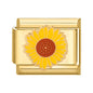 Gold Color Heart Sunflower Cherry Tai Chi Leopard Italian Charm Links Fit 9MM Bracelet Stainless Steel Men Women DIY Making Gift