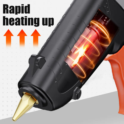 150W Hot Melt Glue Gun 11mm Glue Stick 3-5Min Preheating 15s Quick Release Copper Nozzle Anti-scald 100-220V EU US Plug