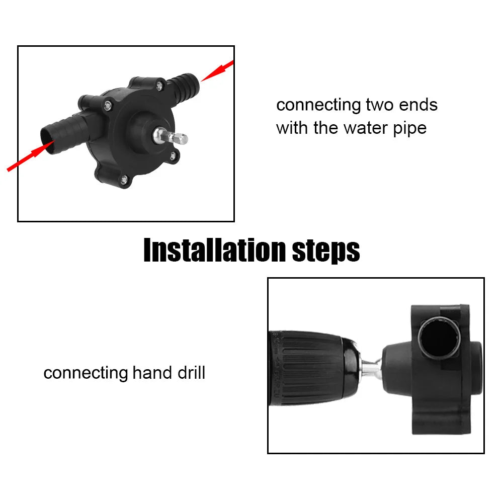 Mini Hand Self-priming Liquid Transfer Pumps Electric Drill Pump Portable Diesel Oil Fluid Water Pump Home Garden Outdoor Tool