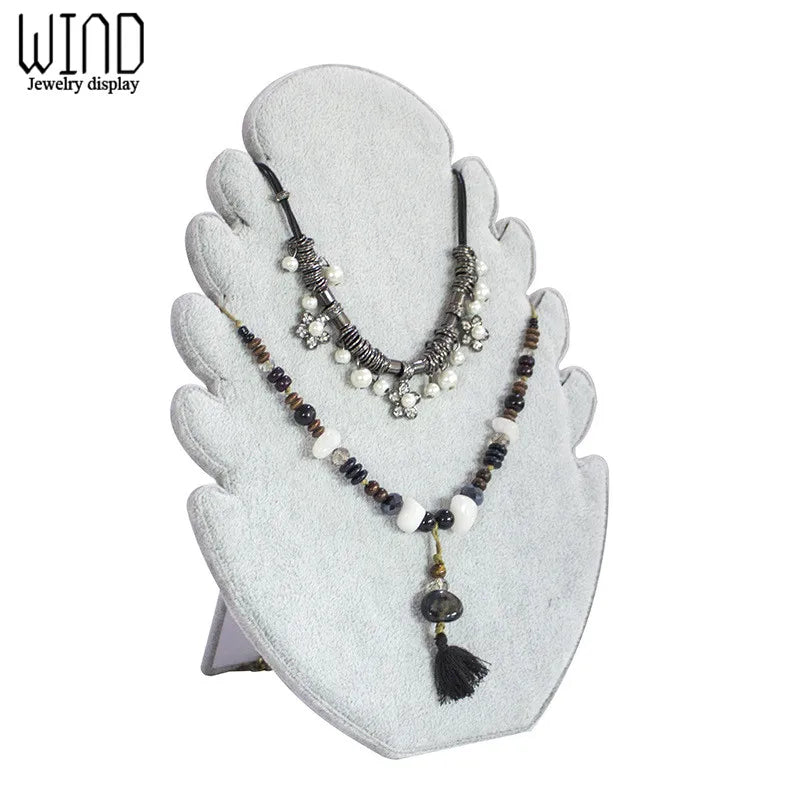 High-grade Velvet Necklace Display Stand Jewelry Showing Board Pendant Organizer for Jewellry Store Display Stand