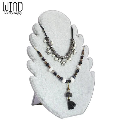 High-grade Velvet Necklace Display Stand Jewelry Showing Board Pendant Organizer for Jewellry Store Display Stand