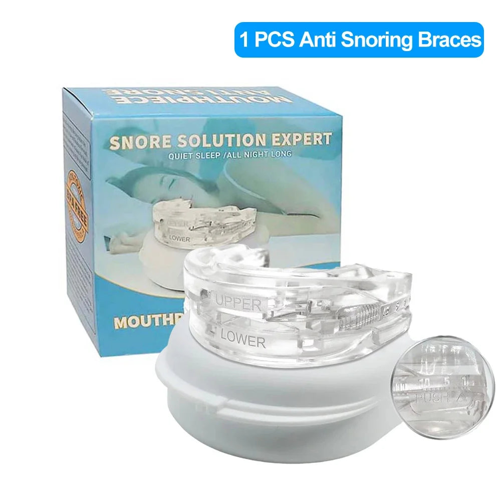 Anti-Snoring Mouth Guard, Adjustable Mouthpiece - Night Time Teeth Mouthguard & Sleeping Bite Guard for Bruxism and Stop Snoring