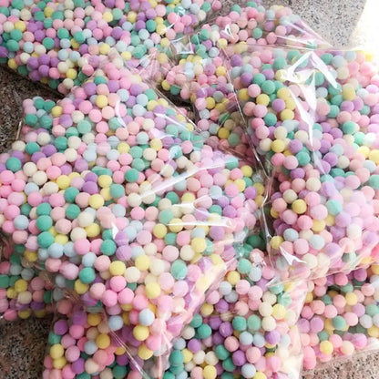 20/100/200/300/500pcs Cat Toys Cute Funny Stretch Plush Ball Cat Toy， Ball Creative Colorful Interactive Cat Puff Balls Chew Toy