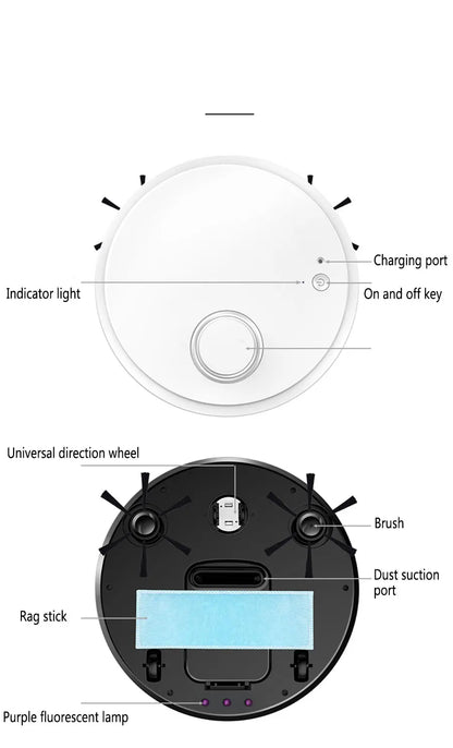 NEW Automatic Robot Vacuum Cleaner 3-in-1 Smart Wireless Sweeping Wet And Dry Ultra-thin Cleaning Machine Mopping Smart Home