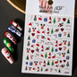 Winter Christmas Atmosphere Nail Stickers Snowman Snowflake Wapiti Self-adhesive High Quality Cute Nail Stickers Nail Art Deco