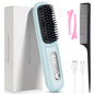 Portable Hair Straightener Brush Cordless USB Charging Straightening Comb LED Display & Ceramic Coating, Ionic Technology
