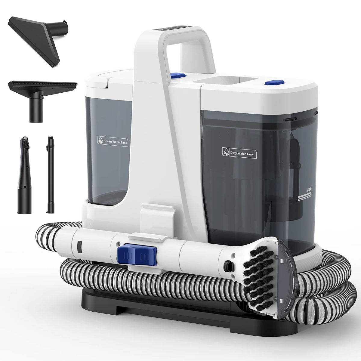 Lubluelu V8 800W Hot Water Carpet Cleaner  60°C Deep Clean Pet Stains 15kPa Strong Suction 5M Long Power Cord 1.75L Tank