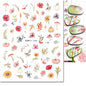 3d Nail Art Decals Elegant White RoyalBlue Roses Flowers Adhesive Sliders Nail Stickers Decoration For Nail Manicure