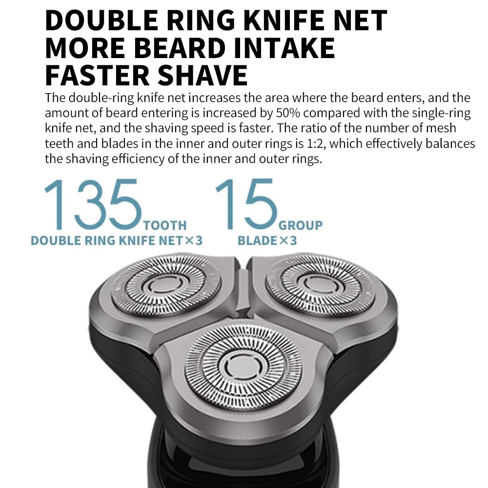 NEW MIJIA S500 Electric Shaver Clipper Triple Blade Trimmer For Men Dry Wet Shaving Washable Beard Hair Cutting Machine Razor CN