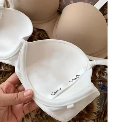 Women Seamless Bra Half-Cup Push-Up Bra Ladies Soft Underwear 2 Hook Back Comfort Non-wire Bralette Sexy Lingerie Size S-XL