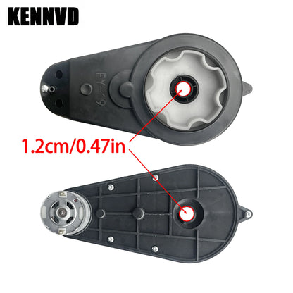 12V 24V RS550 1.2cm/0.47in Motor Gearbox for Children's Electric Ride on Toy Car,Kids Electric Car Reducer