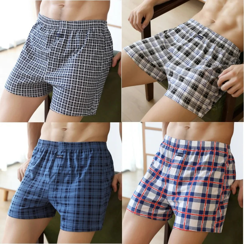1/2/3/4PCS Plus Size M-XXXL Cotton Aro Pants Men's Underwear Flat Pants Skin Friendly Comfortable Loose Home Large Waistband