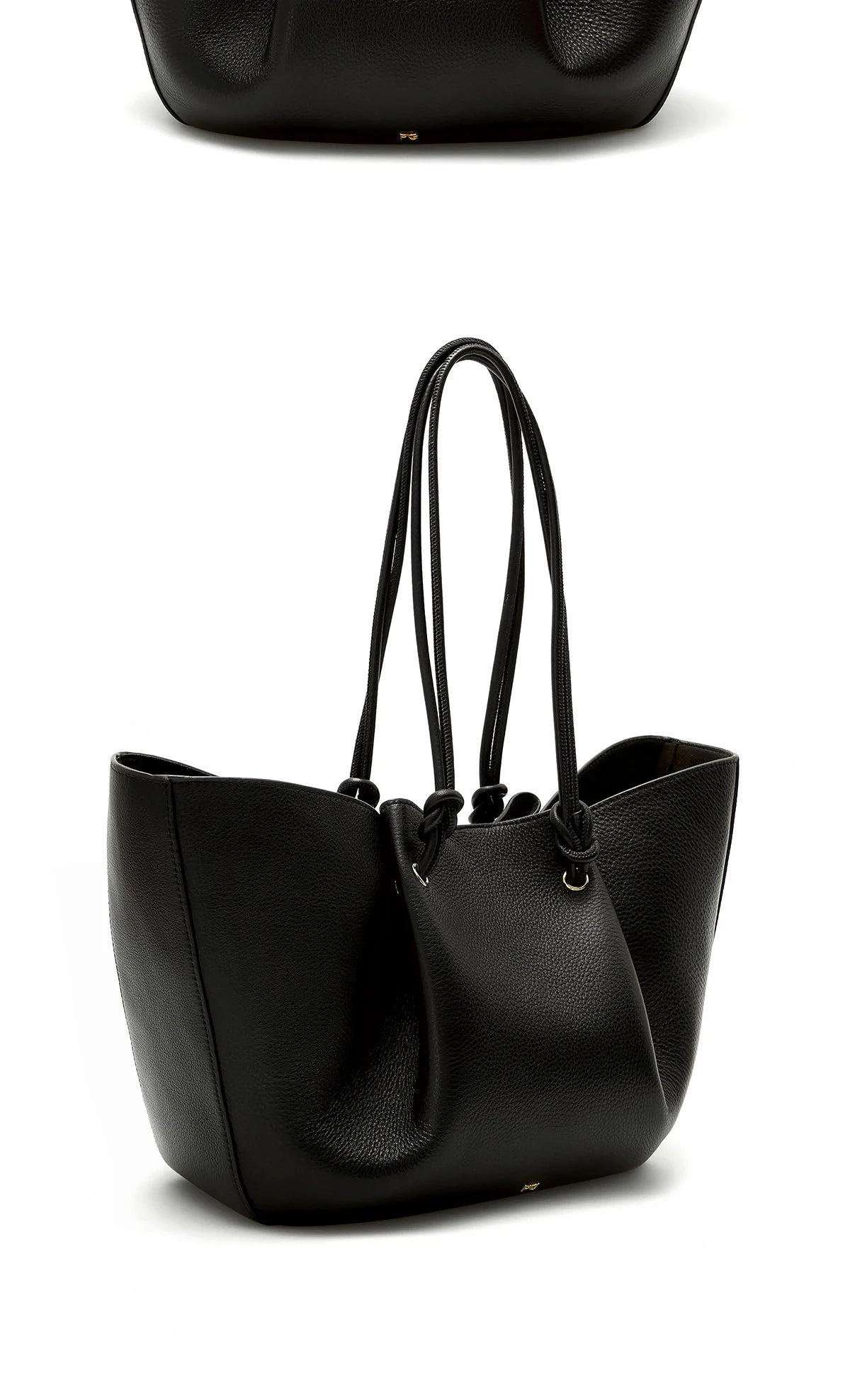 PG Women Pebbled Leather Tote Bag Large Capacity Fashion Shoulder Top Handle Handbag Elegant Daily Work